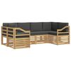 vidaXL Sektionalsofa s&aelig;t 6 pcs Hvid og antracit 245 x 126,5 x 73 cm