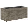 vidaXL plantekasse med hjul og 2 krukker 72x30x32 cm polyrattan gr&aring;