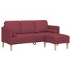 vidaXL Sofa Sæt 2 pcs Vinrød 173 x 131 x 67 cm Stof