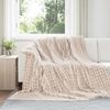 vidaXL Kastet&aelig;pper 6 pcs Beige 240 x 220 cm Fleece