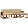 vidaXL Udend&oslash;rs sofagruppe 5 pcs Naturlig og Beige Polyester