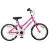 vidaXL B&oslash;rnecykel 18 tommer til 5-7 &aring;r gammel Pink Hvid