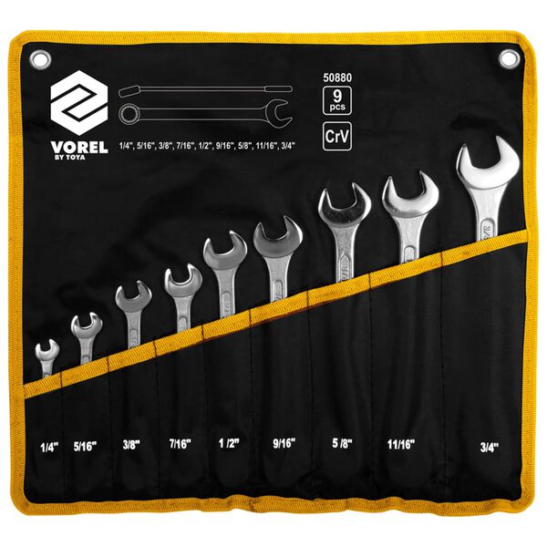 VOREL skiften&oslash;gles&aelig;t 9 dele 6-19 mm