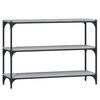 vidaXL bogreol 100x33x70,5 cm konstrueret tr&aelig; og st&aring;l gr&aring; sonoma-eg