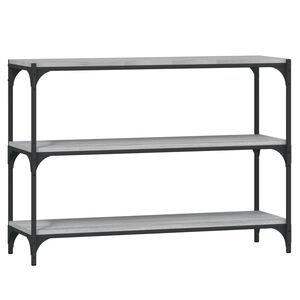 vidaXL bogreol 100x33x70,5 cm konstrueret tr&aelig; og st&aring;l gr&aring; sonoma-eg