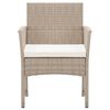 vidaXL havestole med hynder 2 stk. polyrattan beige