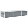 vidaXL forh&oslash;jet plantekasse 240x80x45 cm galvaniseret st&aring;l gr&aring;