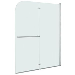 vidaXL foldbar brusekabine 2 paneler ESG 120x140 cm