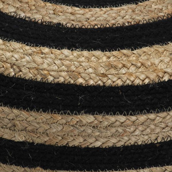 vidaXL h&aring;ndlavet puf 40 x 45 jute sort