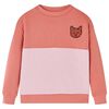 Sweatshirt til b&oslash;rn str. 104 farveblokke lyser&oslash;d
