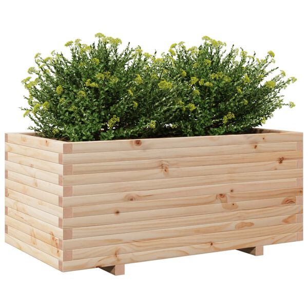 vidaXL plantekasse 110x60x49,5 cm massivt fyrretr&aelig;