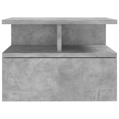 vidaXL svævende natbord 40 x 31 x 27 cm spånplade betongrå