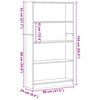 vidaXL bogreol 4 hylder 80x24x143 cm konstrueret tr&aelig; sort egetr&aelig;sfarve
