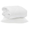 vidaXL Sommer dyne med pude 2 pcs Hvid Microfiber