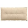 vidaXL Rygpude Creme 100 x 19 x 50 cm Stof