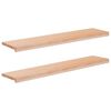 vidaXL Vindueskarme 2 stk. Naturfarvet 110 x 30 x 2 cm Solid b&oslash;g