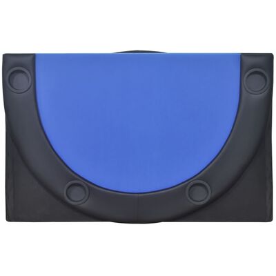 vidaXL 10 pers. pokerbord bordplade foldbar blå