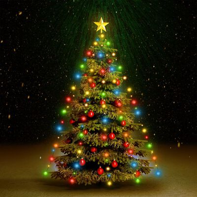 vidaXL lysnet til juletræ 180 lysdioder 180 cm flerfarvet