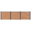 vidaXL Hegnspanel 3 stk. 526 x 146 cm WPC og Aluminium Brun
