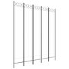 vidaXL 5-panels rumdeler 200x220 cm stof hvid