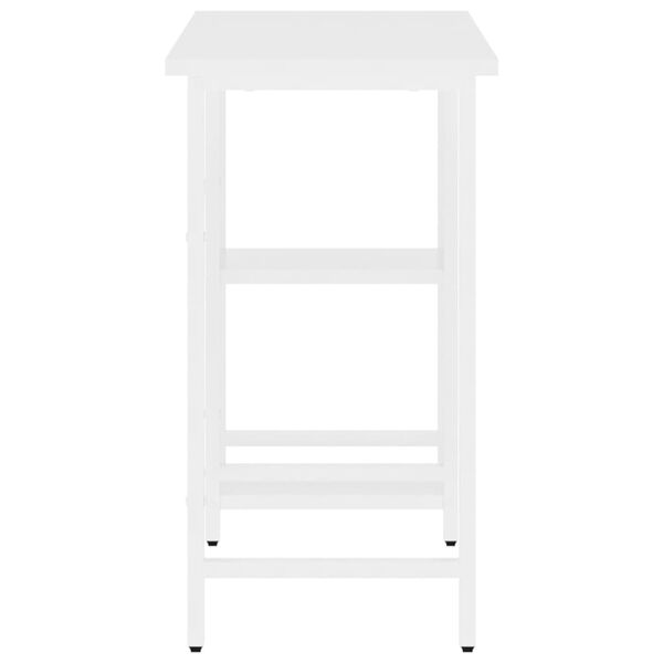 vidaXL computerbord 80x40x72 cm MDF og metal hvid