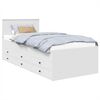 vidaXL Daybed med skuffe Hvid og sort 90 x 200 cm Konstrueret tr&aelig;