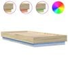 vidaXL sengeramme med LED-lys 90x200 cm sonoma-eg