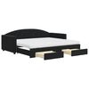 vidaXL daybed med udtr&aelig;k og skuffer 90x190 cm velour sort
