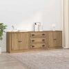 vidaXL Sideboards med skuffe 3 pcs Artisan Egetr&aelig; 70 x 35,5 x 67,5 cm