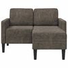 vidaXL 2-personers sofa med chaiselong L-formet 125 cm kunstl&aelig;der