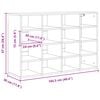 vidaXL Sko skab med hylde Betongr&aring; 103 x 30 x 67 cm Konstrueret tr&aelig;