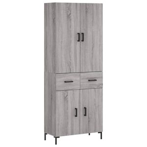 vidaXL h&oslash;jskab 69,5x34x180 cm konstrueret tr&aelig; gr&aring; sonoma-eg
