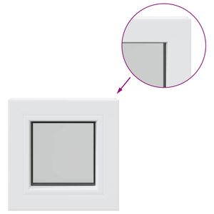 vidaXL K&aelig;lder vindue indvendig farve hvid RISOR 30 x 30 cm