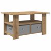 vidaXL Sofabord Artisan Egetr&aelig; 77 x 55 x 42 cm Konstrueret tr&aelig;