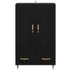 vidaXL Highboard med skuffe Sort eg 69,5 x 31 x 115 cm Konstrueret tr&aelig;