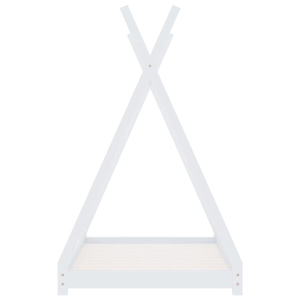 vidaXL sengestel til børneseng 70 x 140 cm massivt fyrretræ hvid