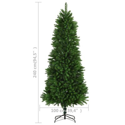 vidaXL kunstigt juletræ med naturtro nåle 240 cm grøn