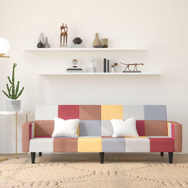 vidaXL 2-personers sovesofa stof