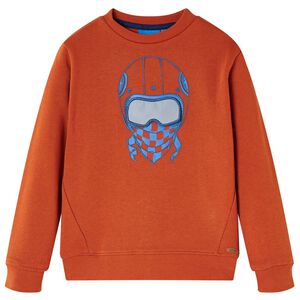 Sweatshirt til b&oslash;rn lys rustfarvet str. 104