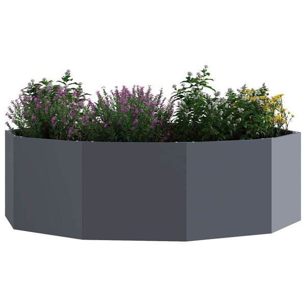 vidaXL Plantekasse Antracit 120 x 120 x 35 cm St&aring;l