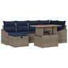 vidaXL Havesofa S&aelig;t 7 pcs Gr&aring; polyrattan