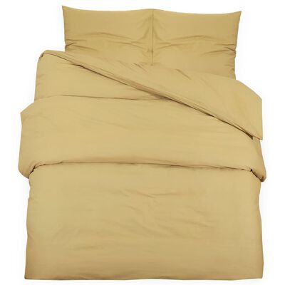 vidaXL sengetøj 135x200 cm bomuld gråbrun