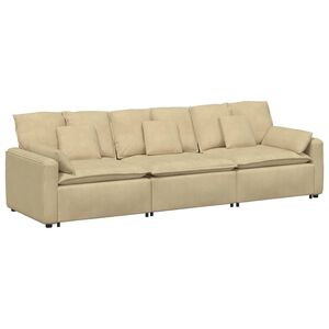 vidaXL modulsofa med hynder gr&aring;gr&oslash;n