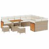 vidaXL Havesofa S&aelig;t 13 stk. 9-Antal s&aelig;der Beige og creme polyrattan