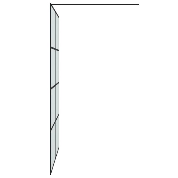 vidaXL brusev&aelig;g 140x195 cm matteret sikkerhedsglas sort