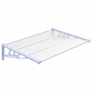 vidaXL d&oslash;rbaldakin 122x90 cm polycarbonat gr&aring; og transparent