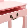 vidaXL kosmetikbord med taburet 65x36x128 cm kejsertr&aelig; MDF pink