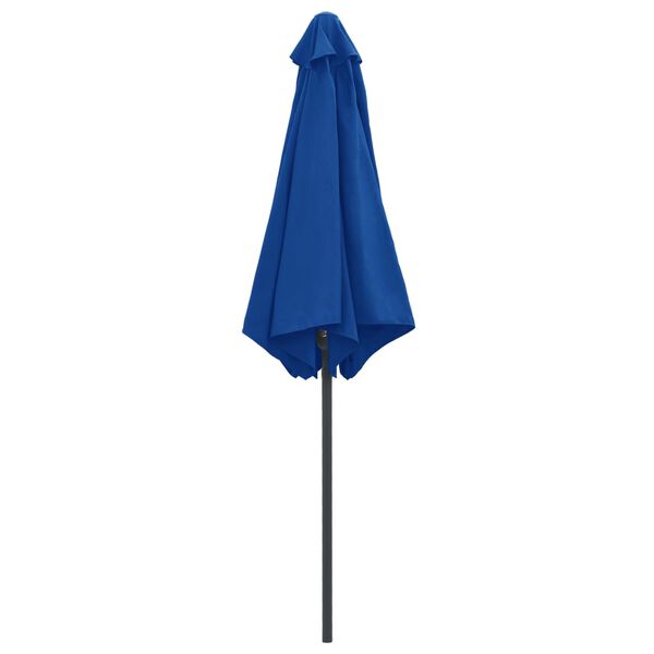 vidaXL haveparasol med aluminiumstang 270x246 cm azurblå