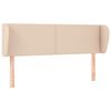 vidaXL sengegavl med kanter 147x23x78/88 cm kunstl&aelig;der cappuccino