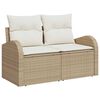 vidaXL Havesofa S&aelig;t med opbevaring 7 pcs Beige Poly rattan